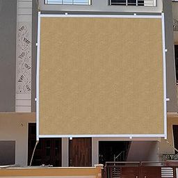 GREEN DECOR - 180 GSM HDPE Fabric Cotton Webbing Sun Shade Sails (Beige Color, 10 X 5 Feet, Pack of 1 Piece) 90-95% Protection from Sun & UV Rays Ideal for Car Parking, Outdoor Garden, Balcony-17