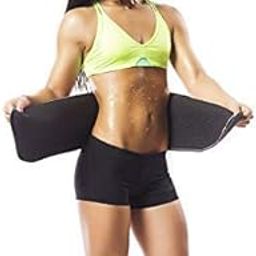 Sweat Belt for Fat Loss, Sauna Slim Belt for Weight Loss Waist Trainer - Tummy Trimming Exercise for Both Men and Women (Free Size) Black Color-16