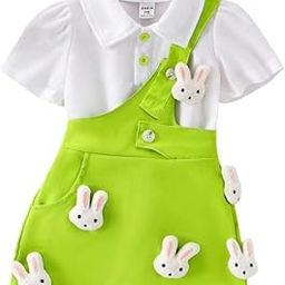 Baby Girl Short Sleeve Top and Skirt Set, 2-Piece-image-24