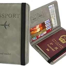 Passport Holder Cover Wallet for Women and Men RFID Blocking PU Leather Card Case Travel Document Organizer Passport Case Waterproof Travel Accessories (Color As Per Availability)-picture-14