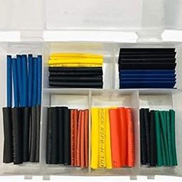Rpi shop - 80 Pcs Colours Assorted Polyolefin Heat Shrink Tube, Insulated Wire Cable Sleeving Wrap, Multicolour, 7 Different Cut Size with Box-image-50