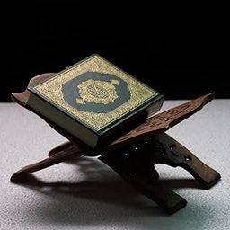 Shri Shri Handicraft Wooden Book Stand Rehal for Reading Geeta Bible Granth Saheb Quran Stand (12 inch)-image-42