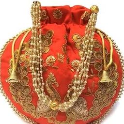 Trendy Potli Bags-Zari & Sequin Embellishments_392Orange-image-25