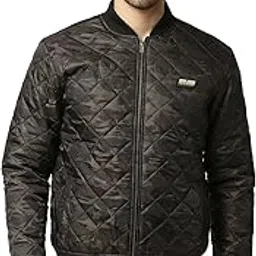 pepe jeans Polyester Men's Camo Print Quilted Standard Length Jacket-picture-25