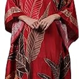 Floral Print Kaftan Maxi Dress with Palazzos-image-44