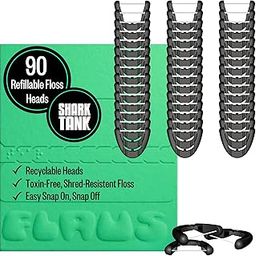 FLAUS Electric Flosser Refills 90ct - Refillable, Eco-Friendly Dental Floss Heads - Gentle Gum Care, Dentist Recommended, Black-image-23