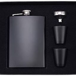Cpixen Stainless Steel Hip Flask with Box 1 Hip Flask / 2 Shot Glass / 1 Funnel Set - Black Color-picture-24