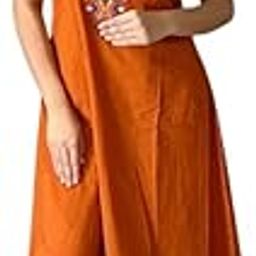 Naari Collection Solid Rayon Blend Suit, Pant & Dupatta Set for Women (in, Alpha, M, Regular, XXL, Orange)-image-8