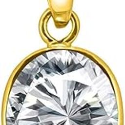 11.25 Ratti 10.00 Carat Natural White Zircon Pendant/Locket American Diamond Zircon Stone Pendant for Men and Women-14