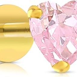 by GEHLOT Heart Shape Diamond | Pure Gold | Nose Pins Studs For Women And Girl-image-61