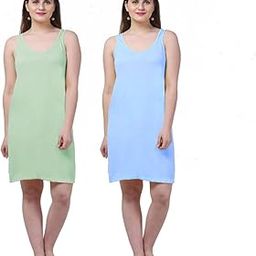 Cotton Hosiery Kurti Slip Long Camisole Shamiz Plus Size Kurta Slip for Women, Pack of 2 (Sky & Seagreen,3XL)-picture-16