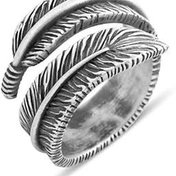 Valentine’s Stainless Steel Stylish Fashionable Eagle's Feather Adjustable Ring for Husband & Wife/Men & Women/Boys & Girls/Boyfriend & Girlfriend & for Gift.-image-47
