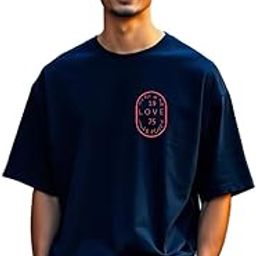 Men Oversized Printed Round Neck Cotton Blend T-Shirt-image-78