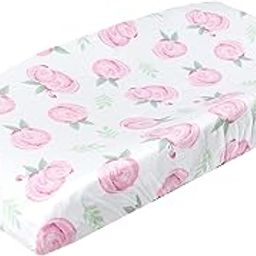 Premium Knit Diaper Changing Pad Cover"Grace" by Copper Pearl-image-1