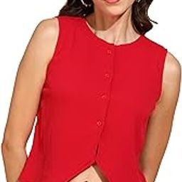 Women's Red Texture Crop Waist-Coat (in, Alpha, S, Regular, Red)-30