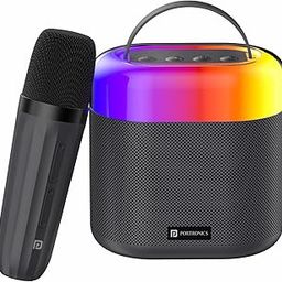 Portronics Dash 3 16W Bluetooth Speaker with Wireless Karaoke Mic, 5 Hours Playtime, Multicolor RGB Lights, 3 EQ Modes, 5 Voice Effects, AUX in, BT5.3v, Micro SD Card, Type C Charging Port(Black)-10