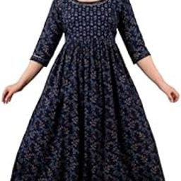 Maternity Feeding Kurti for Women | Rayon Anarkali Dress with Nursing Zip for Pre & Post Pregnancy-image-32
