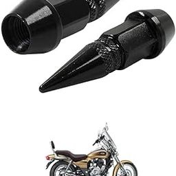 LOVMOTO Universal Spiked Valve Caps,Aluminum Alloy Dustproof and Waterproof Tire Valve Stem Caps, Suitable for Cars, Trucks and Motorcycles (2PCS Black) Comfortable with Ave-nger-image-118