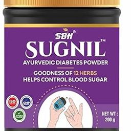 Sugnil Diabetes Control Powder | Ayurvedic Blood Sugar Support | Herbal Formula with Neem, Amla, Karela, Gurmar, Jamun, Methi, Bel | Helps Regulate Blood Glucose Levels | Improves Insulin Sensitivity & Metabolism | Natural Supplement for Diabetes Management | Safe for Long-Term Use | 200g-10