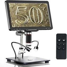 ETZIN 10.1" IPS HDMI Digital Microscope 1300X, 24MP Coin Microscope Magnifier for Full Coin View, LCD Microscope for Adult, Soldering Microscope for Electronics Repair, TV/PC/. EPL-1287IM-83