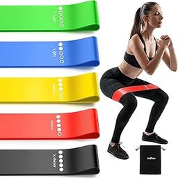 Jetflon Resistance Band for Workout Set Exercise & Stretching Pull Up Bands for Home Exercise Bands for Gym Men & Women Resistance Bands Loop Bands Toning Bands Resistance Band (60mm x 50mm x 1.1mm)-image-75