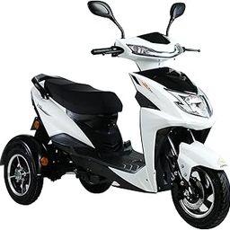 AMO Jaunty 3W Low Speed Electric Scooter Non-RTO 75Km-100Km Range, White and Black with Lead Acid Battery And Portable Charger-image-74
