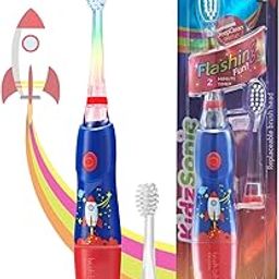 Brush-Baby Kidzsonic Toddler And Kid Electric Toothbrush For Ages 3+ Years-Disco Lights,Gentle Vibration,And Smart Timer Provide A Fun Brushing Experience-3+ Yrs Brush Head Include,1 Piece,Multi-image-78