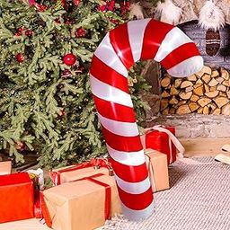 Creations 6.56 ft Christmas Inflatable Candy Cane Blow up Yard Decoration|Home Decor|Figurines-image-67