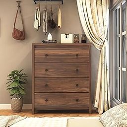 Iris 4 Drawers Chest of Drawers | Engineered Wood | Multipurpose Organizer for Clothing, Toys, Skincare, Books, and More | Large Sleek Tabletop & Easy Pull Knobs | Mocha Walnut - Matte Finish-image-29