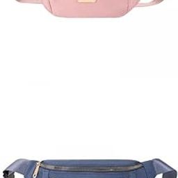 2Pcs Fashion Women Fanny Pack Waist Pack Adjustable Strap Pink Blue-image-47