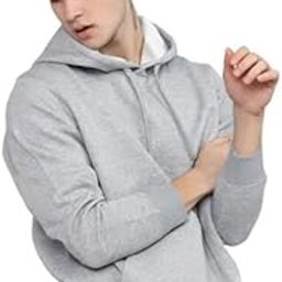 Solid Full Sleeves Winter Wear Regular Fit Hoodie for Men| Casual Wear Hoodie | Comfortable Solid Hoodie for Men(Grey)-image-105