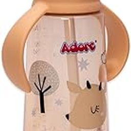 Adore Bling Straw Sipper with Handle - 270ml (Camel)-1