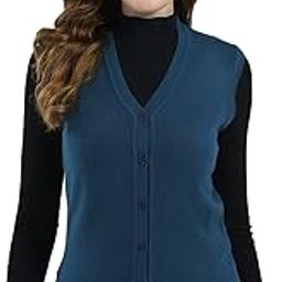 Women's Regular Fit Cardigan | Solid Pattern | Button Closure with Sleeveless V Neck Winter Cardigan for Womens-image-83