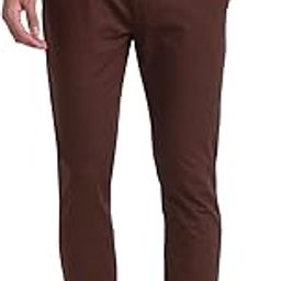 Men's Cotton Blend Checks Pattern Slim Fit Flat Front Chinos-picture-20