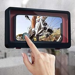 JENY Waterproof Mobile Phone Holder, Wall Mount Shower Case Mount Shelf, Waterproof Anti-Fog Touch Phone Holder, Mirror Phone Mount Storage Box, Punch-Free,for Shower,Kitchen,Bathroom,Toilet-picture-26