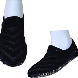 Lightweight Anti-Skid House Shoes, Anti Slip/Skid Rubber Grip Casual House Slipper Socks, Low Cut Socks for Home, Office, Living Room, Bedroom – (2 Pair Pack)-image-42