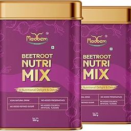 Madbero Beetroot Nutri Mix 250g (Pack of 2) | Organic Blend for Energy, Focus & Detox | No Refined Sugar, Preservatives or Additives | Ready-to-Mix Powder-image-56