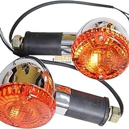 Road Religion Genuine Front/Rear Swiss Indicator/Blinker Set for Bullet, Classic, Standrad, Electra (Pair Of 2, Original) - Orange Lens-image-47