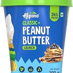 ALPINO Classic Peanut Butter Crunch 200 G - Roasted Peanuts, Brown Sugar & Sea Salt - 24g Protein, Gluten Free – Plant Based Peanut Butter Crunchy-22