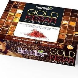 NutriGlow Gold Kesar Facial Kit for Glowing Skin, 6-Step Facial Kit for Women, With Turmeric & Saffron Extracts, At-Home facial, 250g + 10ml-image-51