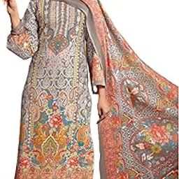 Women's Unstitched Cotton Suit Set with Printed Mal Dupatta | 2.5M Superfine Top + 2.25M Dyed Bottom + 2.10M Printed Dupatta (Noor Jahan 1501)-picture-17
