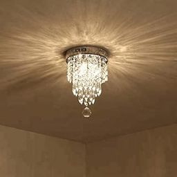 LIGHT WAVE Crystal Chandelier 8" Ceiling Lights Decorative Pendants for Living Room, Bedroom, Hall, Hotel, Bar, Resort-image-10