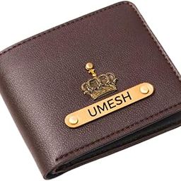 Men's Customized Wallet I Personalised Slim Stylish Leather Purse with Name & Charm I Unique Birthday Anniversary Gift for Men Boy Love Husband Employees Clients (Brown)-picture-41