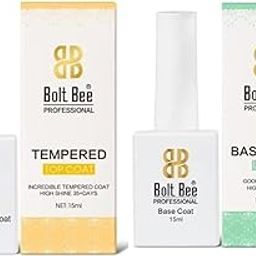 "Brille Bee Tempered Top Coat & Base Coat Set – 15ml Soak Off UV/LED Gel Nail Polish for Nail Art" (Tempered Top Coat and Base Coat, 15)-image-99
