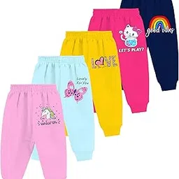 MINI MYN Unisex-Child Loose Fit Track Pants, Multicolour - Set of 5-picture-17