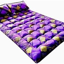 Ozone Mattress Organic Kapok Silk Cotton Ilavam Panju Double Bed Floor Sleeping Foldable Mattress,6 x 4 ft / 72 x 48 x 3 inch,Multicolour.-image-8