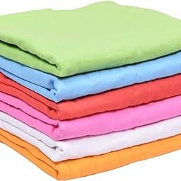 MK Handicraft(PurpleCrown),Pack of 6pieces Multicolor Pure Breathable Cotton and high Absorbent Cribsheet for Newborn Babies, Swaddler Cum Comforter for Infants.(Children: S, 65cmx50cm, Blue)-13
