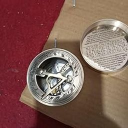 Nautical Pocket Sundial Compass, Push Button FACE Open Compass Sundial Clock for/Hiking/Outdoor/Hiking/Pocket Size-image-52