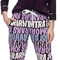 Women's Cotton Alphabet & Rainbow Printed Top & Payjama Full Sleeve Night Suit Set-image-63