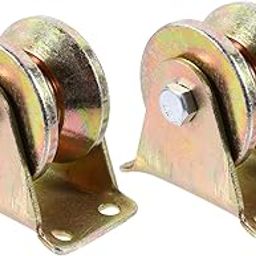KITANDOVE 2pcs Groove Sliding Gate Rollers Track Wheels for Smooth for Gates and Easy Installation Environmental Material-image-26